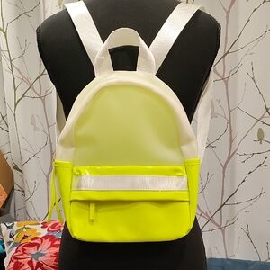 No Boundaries White and Neon Yellow Kids Backpack